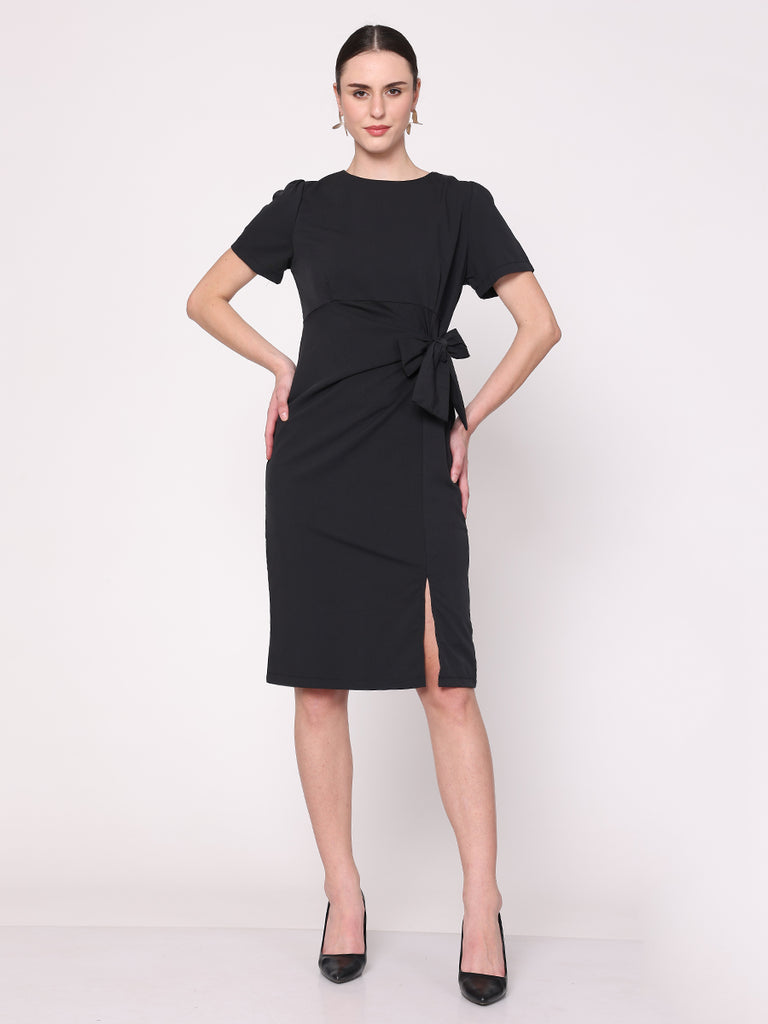 Ensemble Bow Formal Dress (Black)