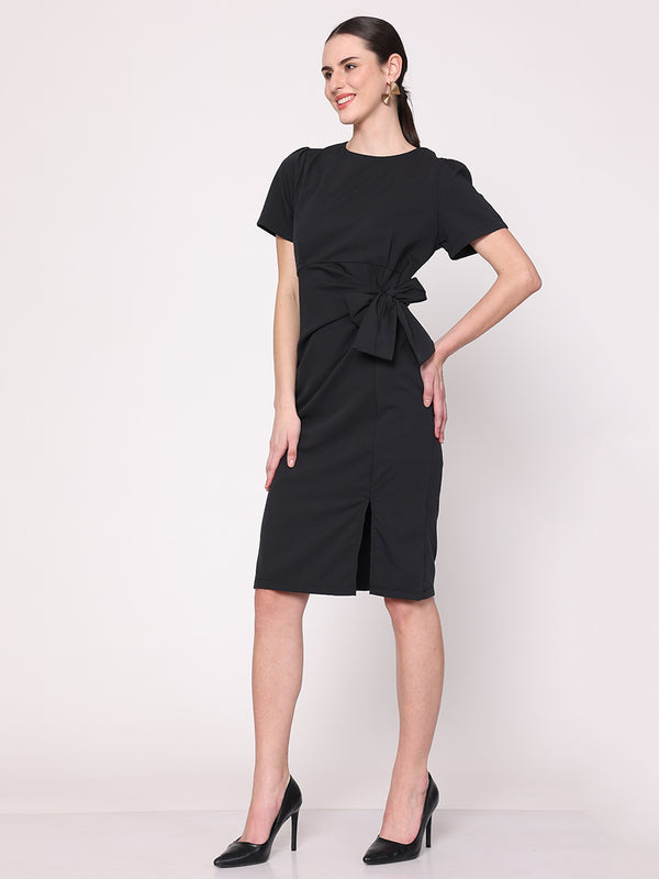 Ensemble Bow Formal Dress (Black)