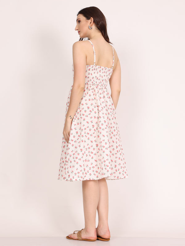 Pink Blossom Brunch TexPrint Dress