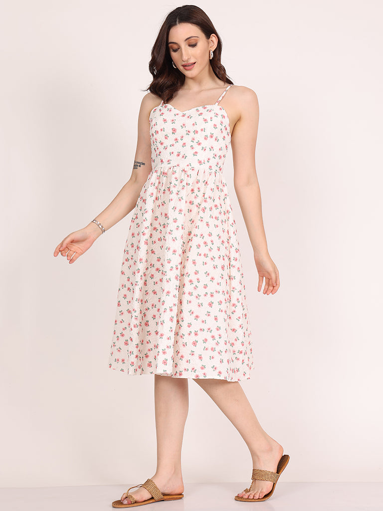 Pink Blossom Brunch TexPrint Dress