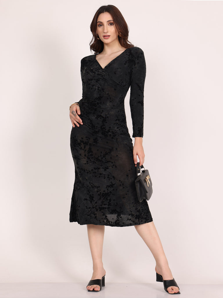 Branch'out Long Body-fit Dress (Black)