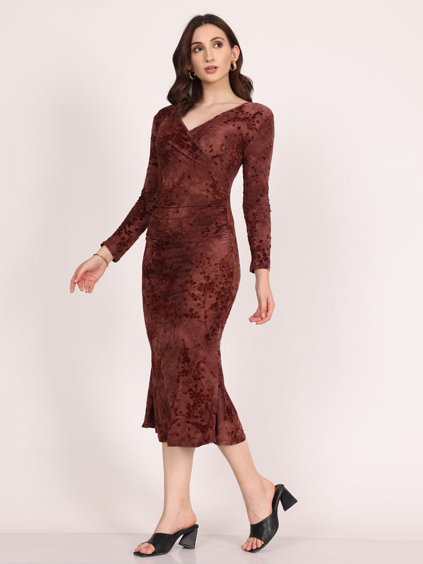 Branch'out Long Body-fit Dress (Red)