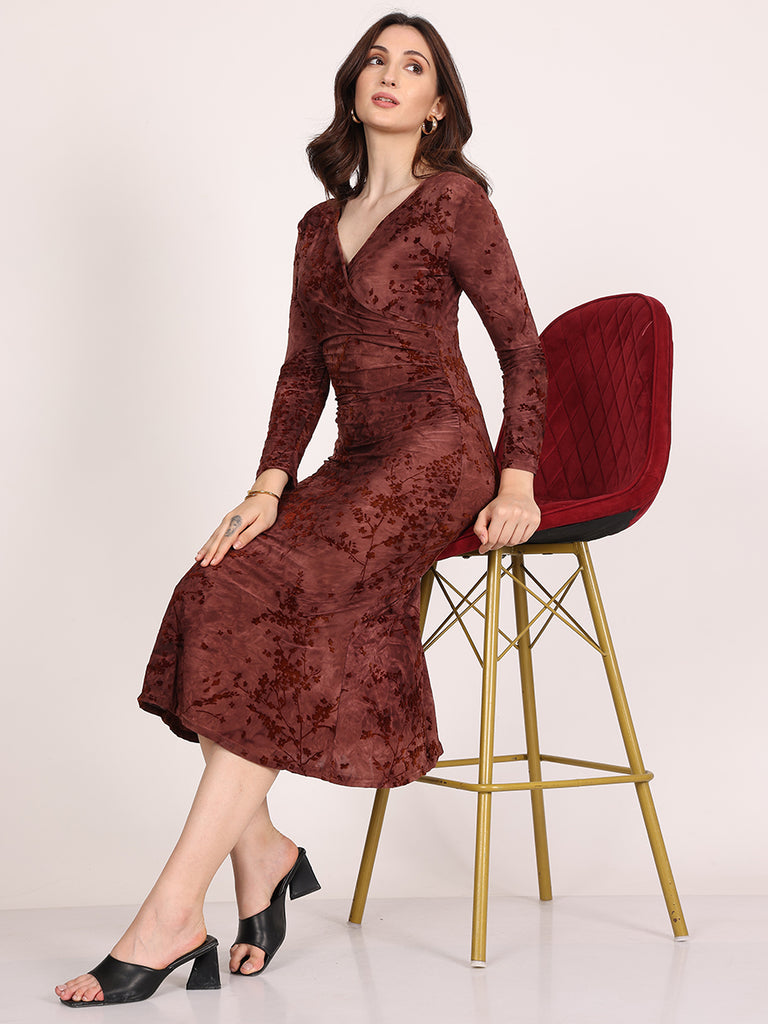 Branch'out Long Body-fit Dress (Red)