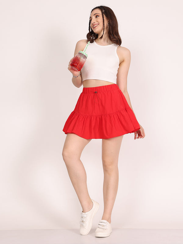 Blanca Activ'e Dry Fit Short Skirt (Red)