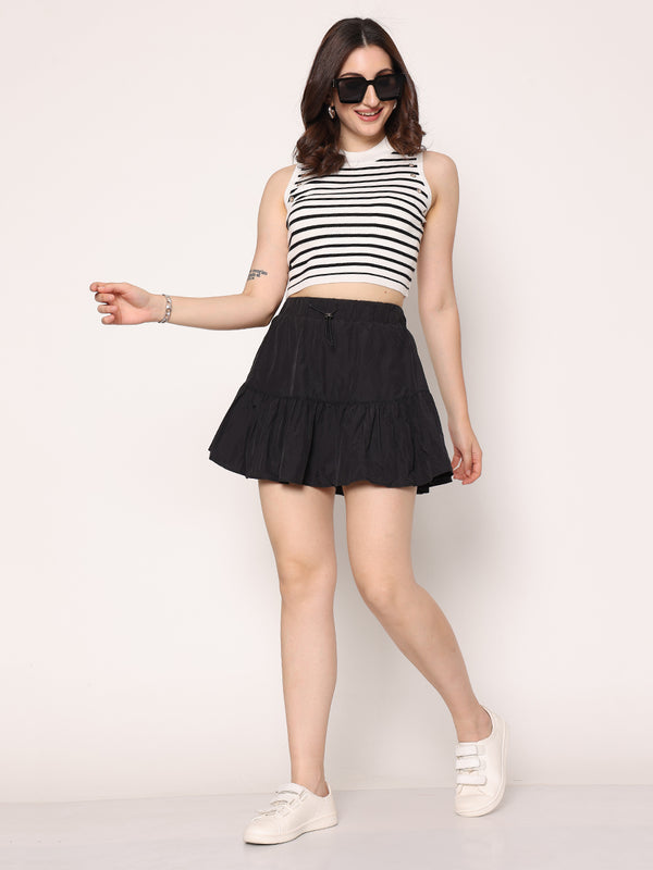 Blanca Activ'e Dry Fit Short Skirt (Black)