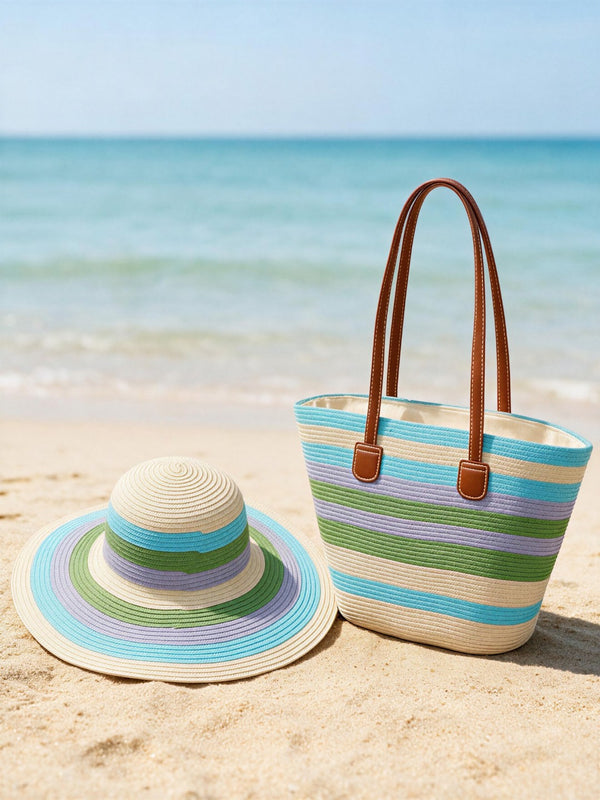 Summer Beach Tote Bag & Hat