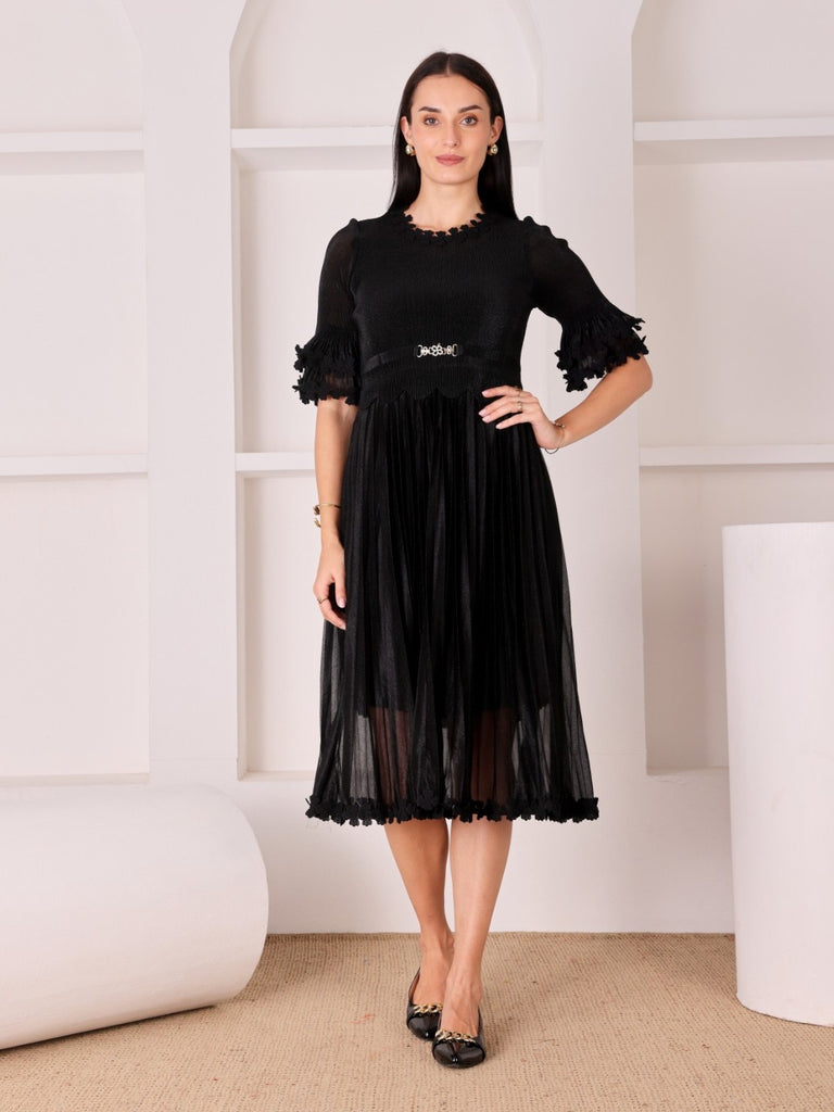 Pleated Magic Flared Dress