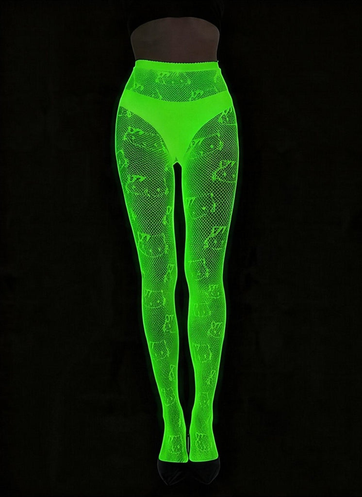 Glow in Dark White Stockings