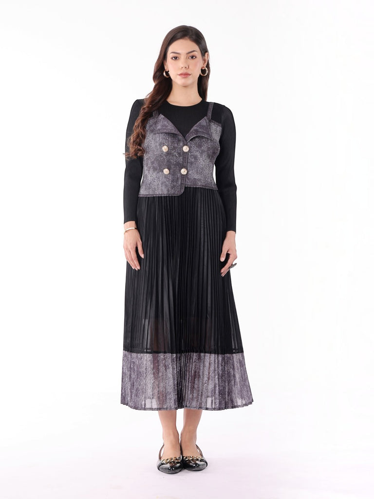 Pleated Magic Flared Dress