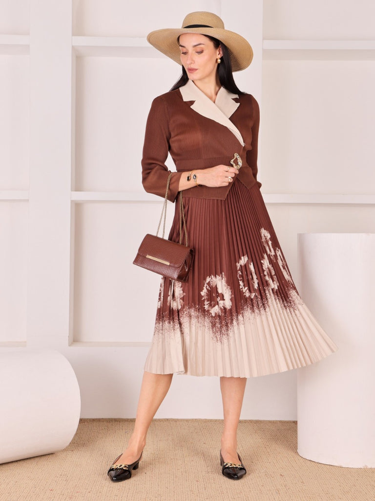 Pleated Magic Flared Dress