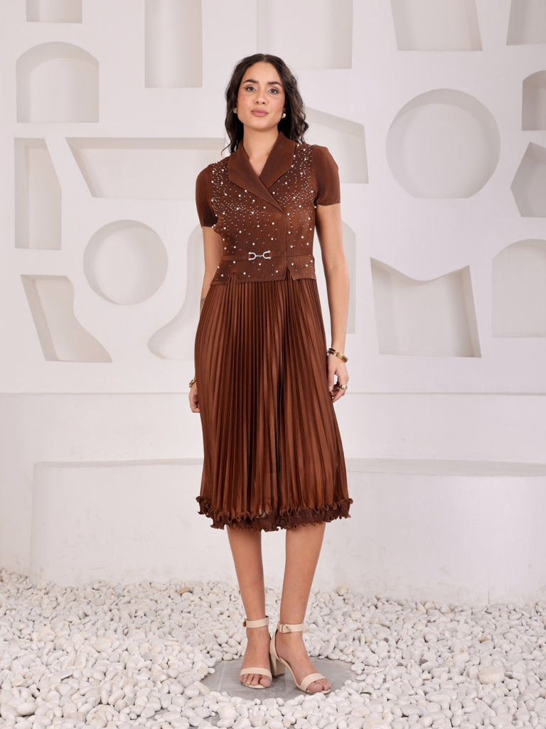 Pleated Magic Flared Dress