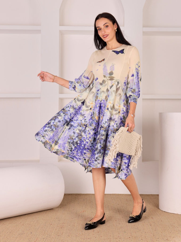 Pleated Pop Magic Flared Dress