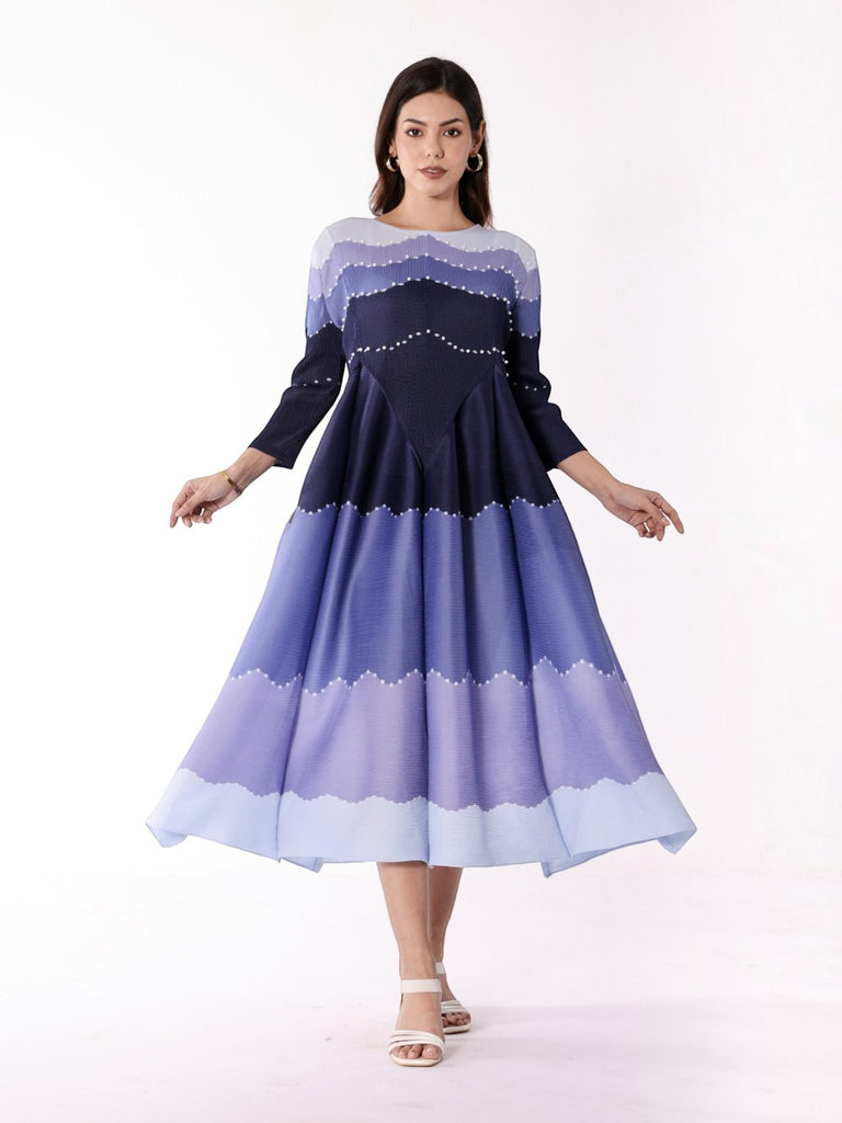 Pleated Pop Magic Flared Dress