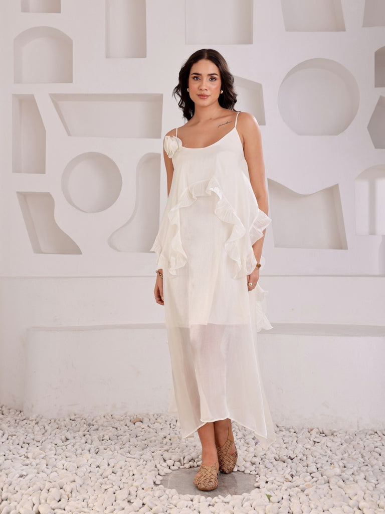 Flowy Floral Ruffel Dress