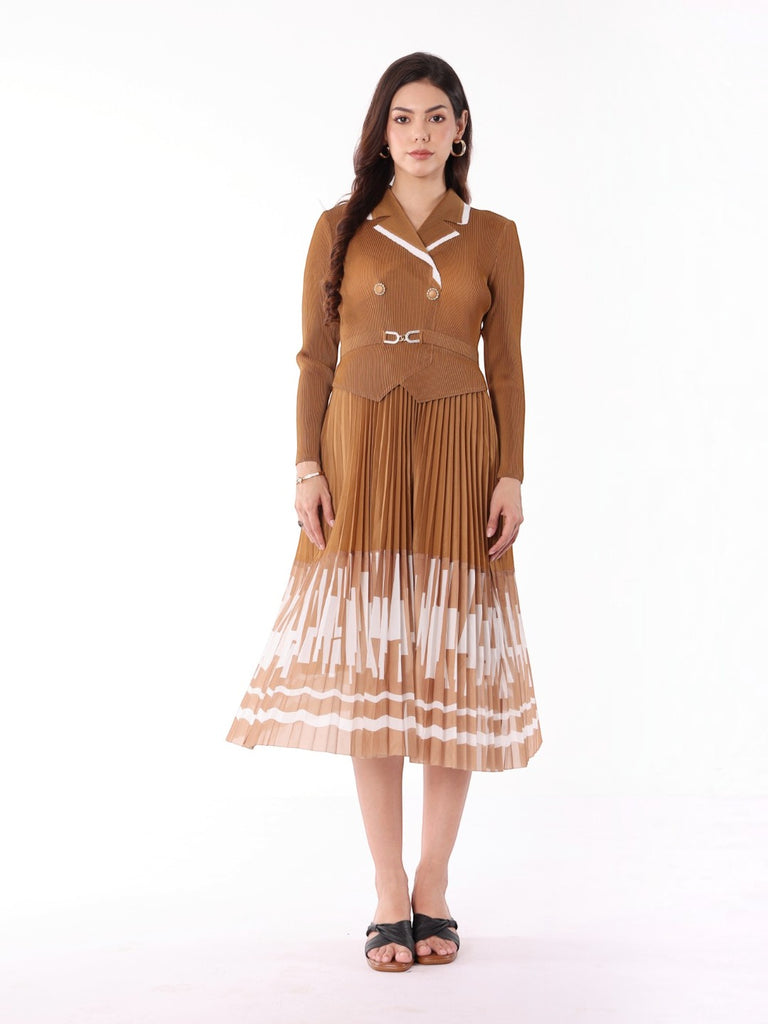 Pleated Magic Flared Dress