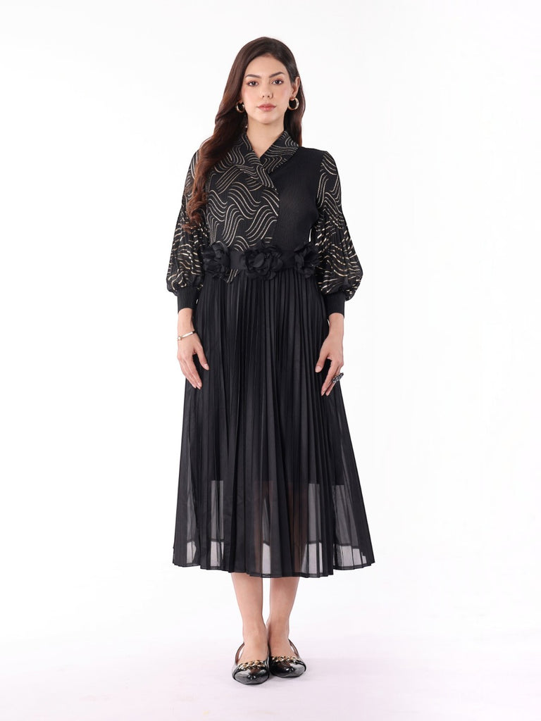 Pleated Magic Flared Dress