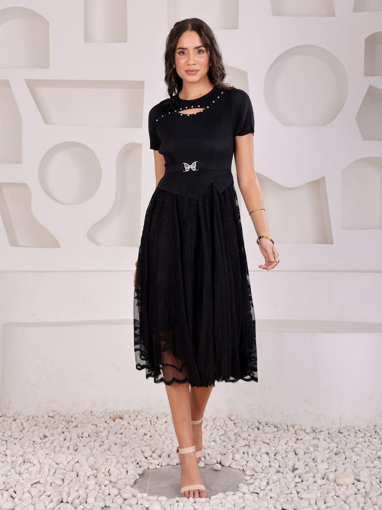 Pleated Magic Flared Dress