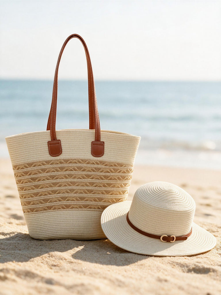 Summer Beach Tote Bag & Hat