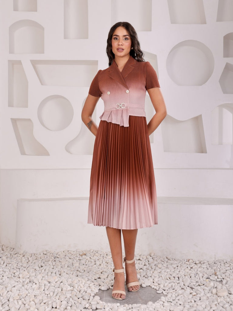 Pleated Magic Flared Dress