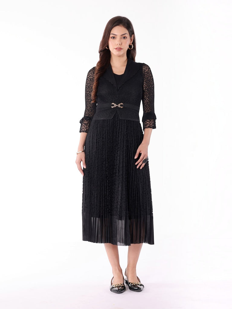 Pleated Magic Flared Dress