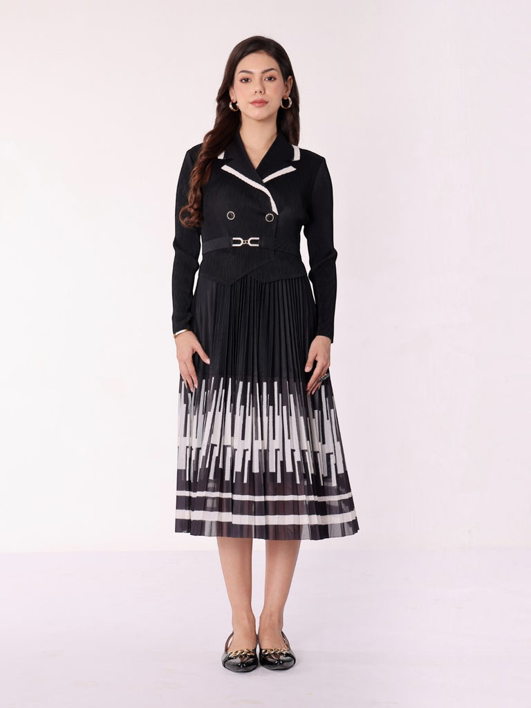 Pleated Magic Flared Dress