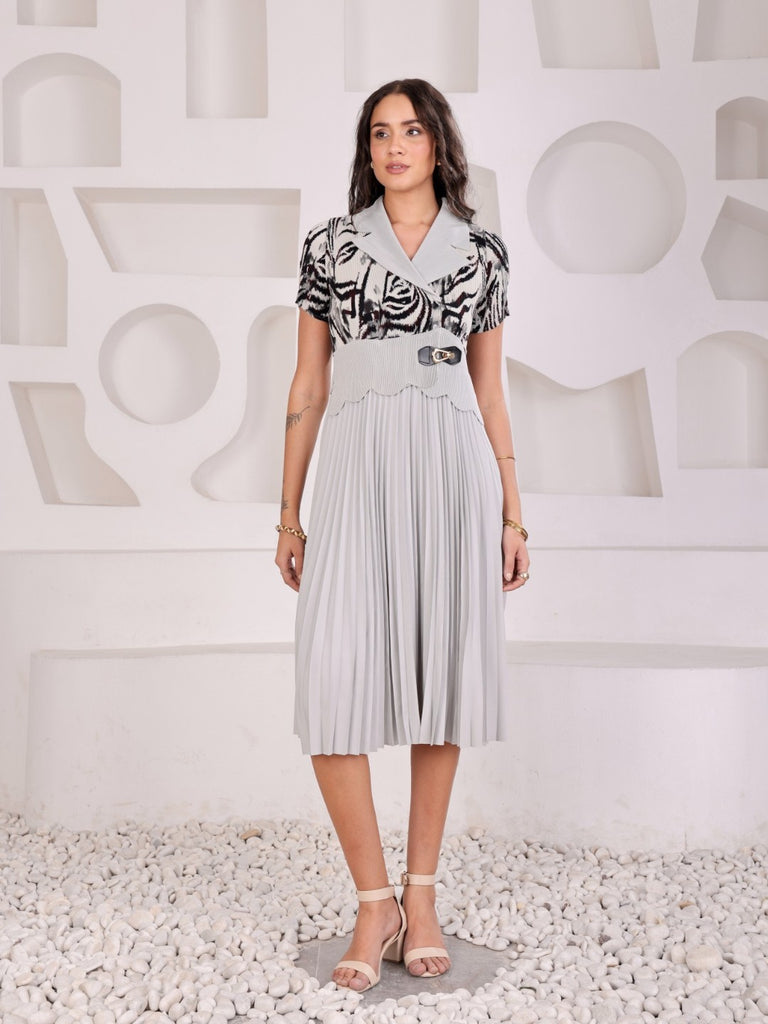 Pleated Magic Flared Dress