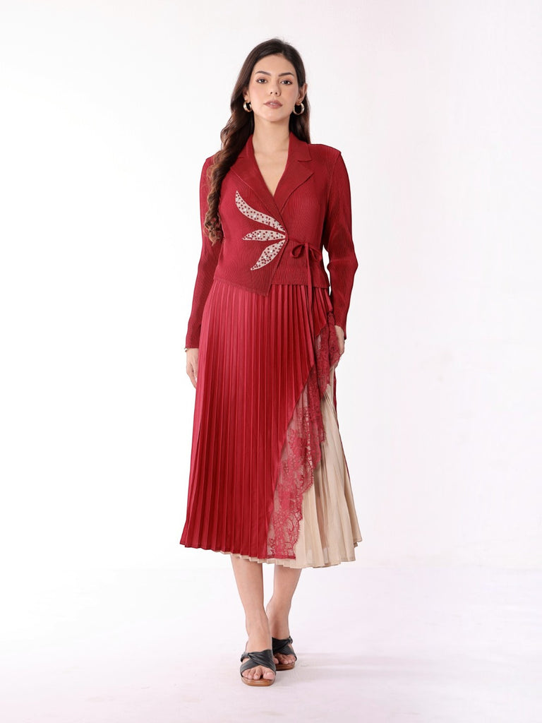 Pleated Magic Flared Dress