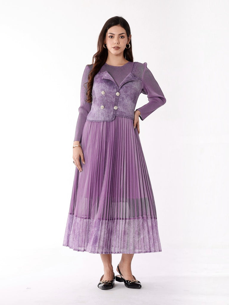 Pleated Magic Flared Dress