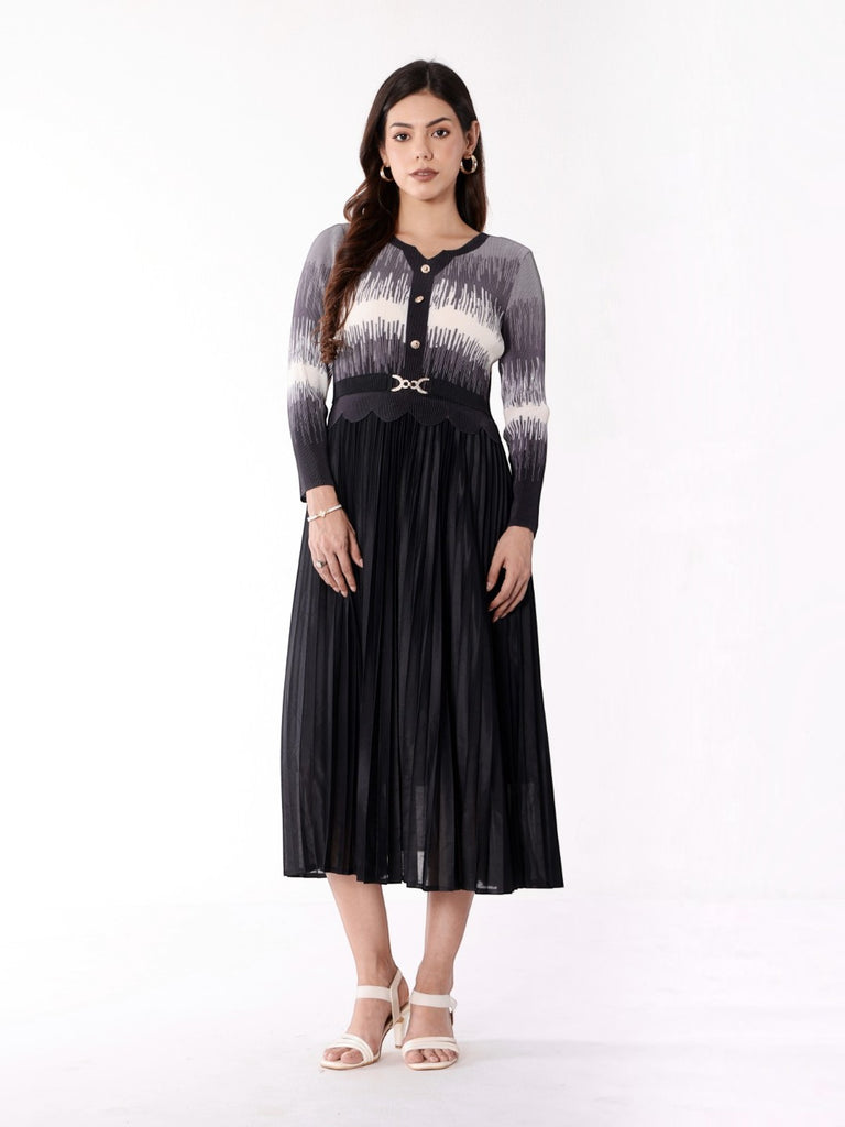 Pleated Magic Flared Dress