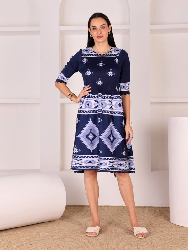 Pleated Pop Magic Flared Dress