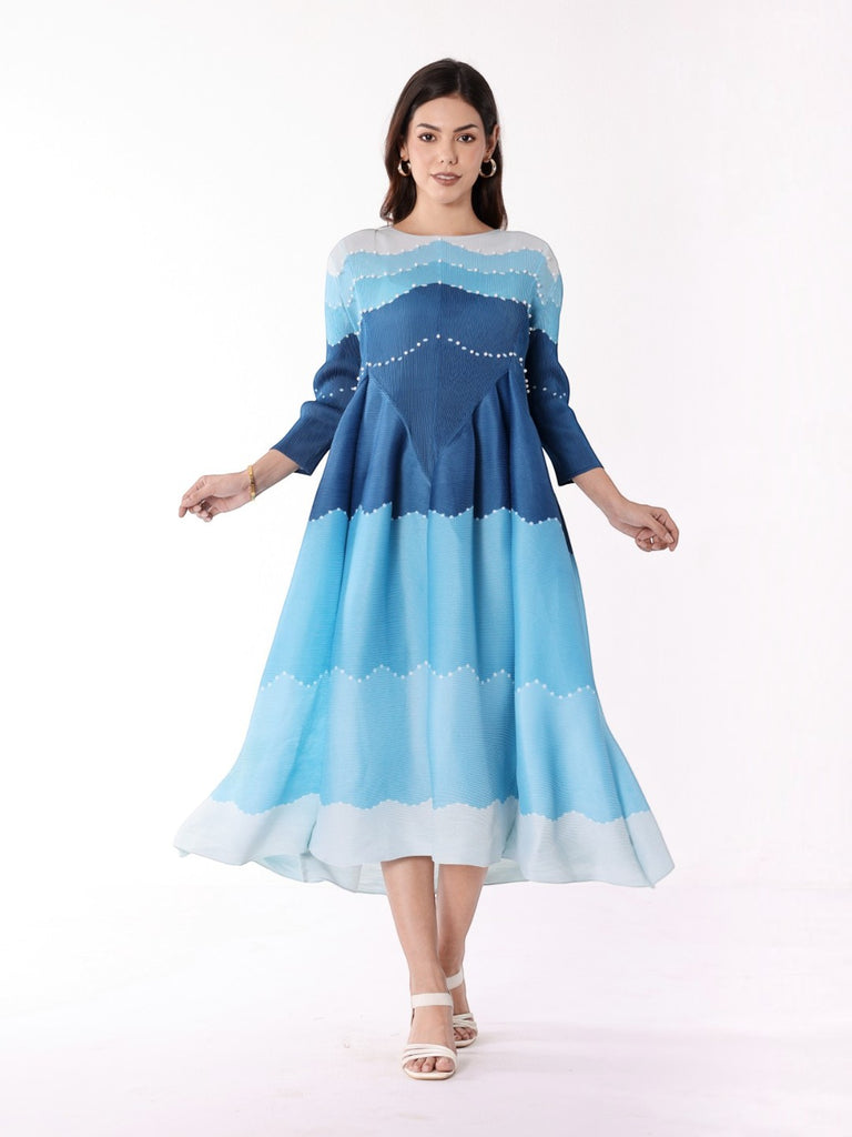 Pleated Pop Magic Flared Dress