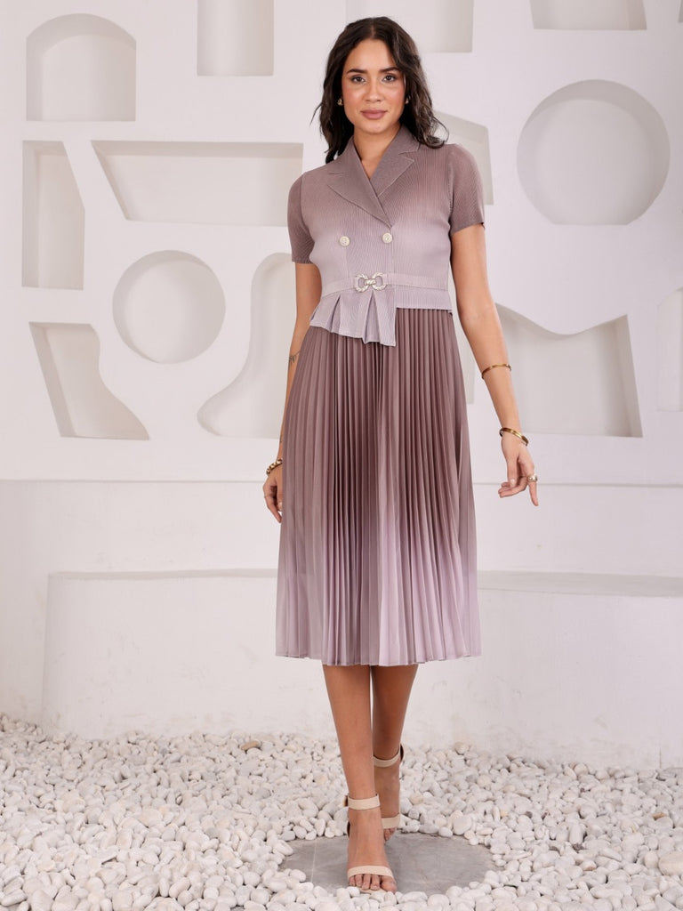 Pleated Magic Flared Dress