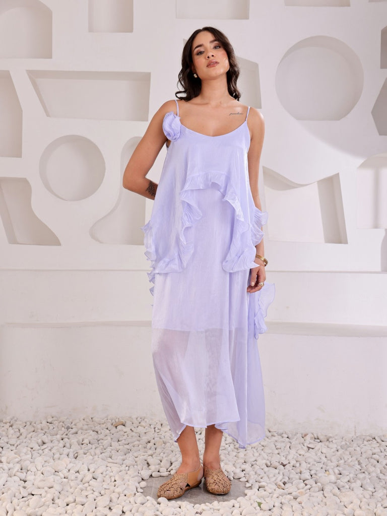 Flowy Floral Ruffel Dress