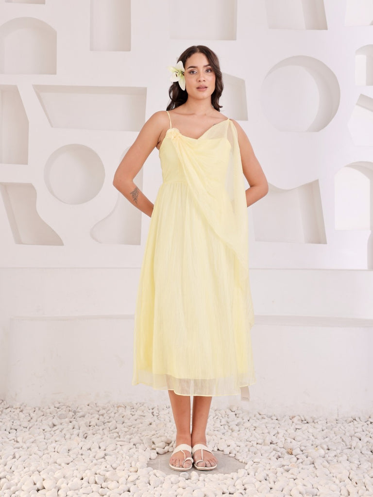 Flowy Midi Silhouette Dress