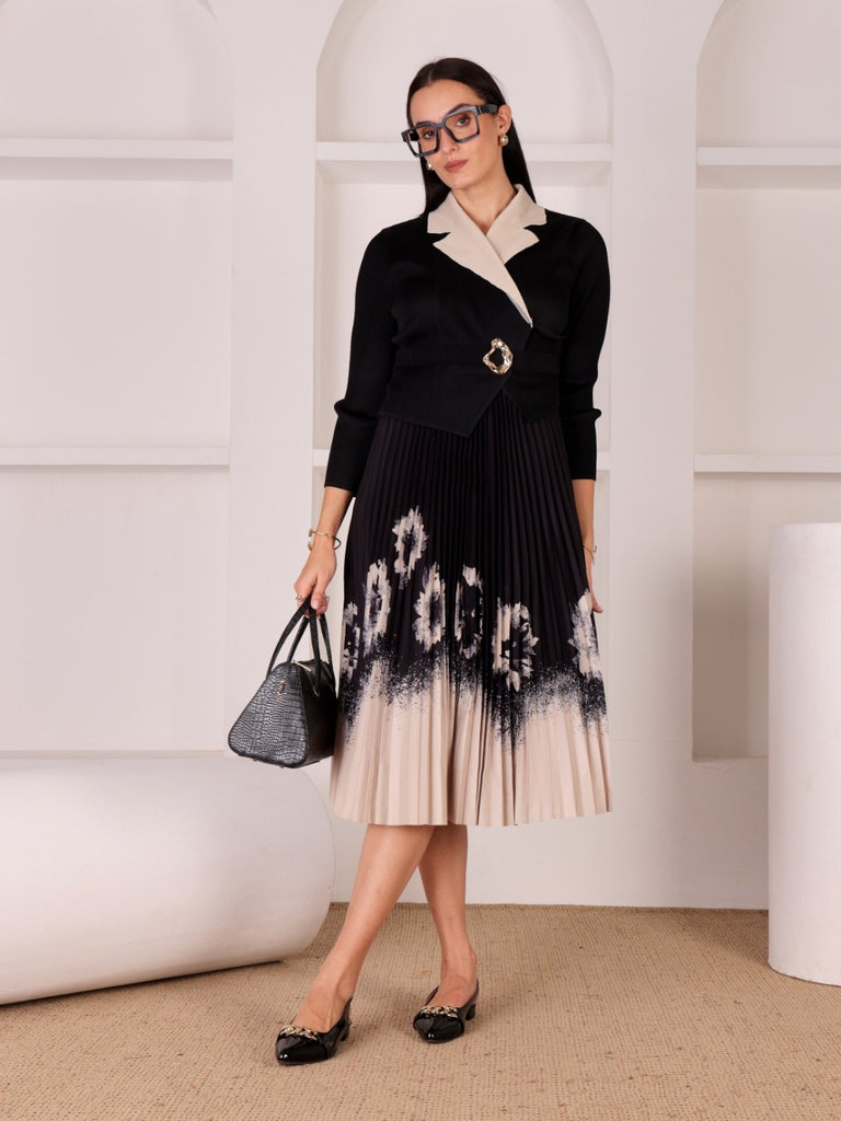 Pleated Magic Flared Dress
