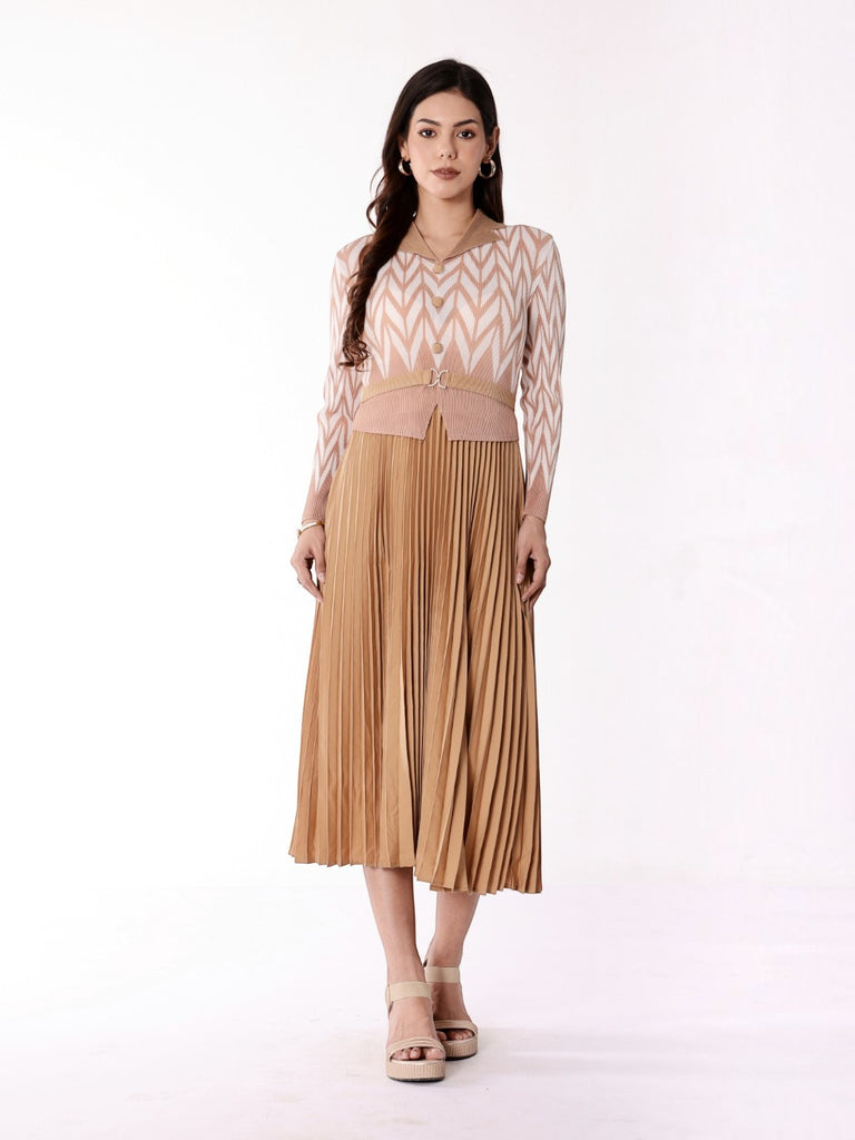 Pleated Magic Flared Dress