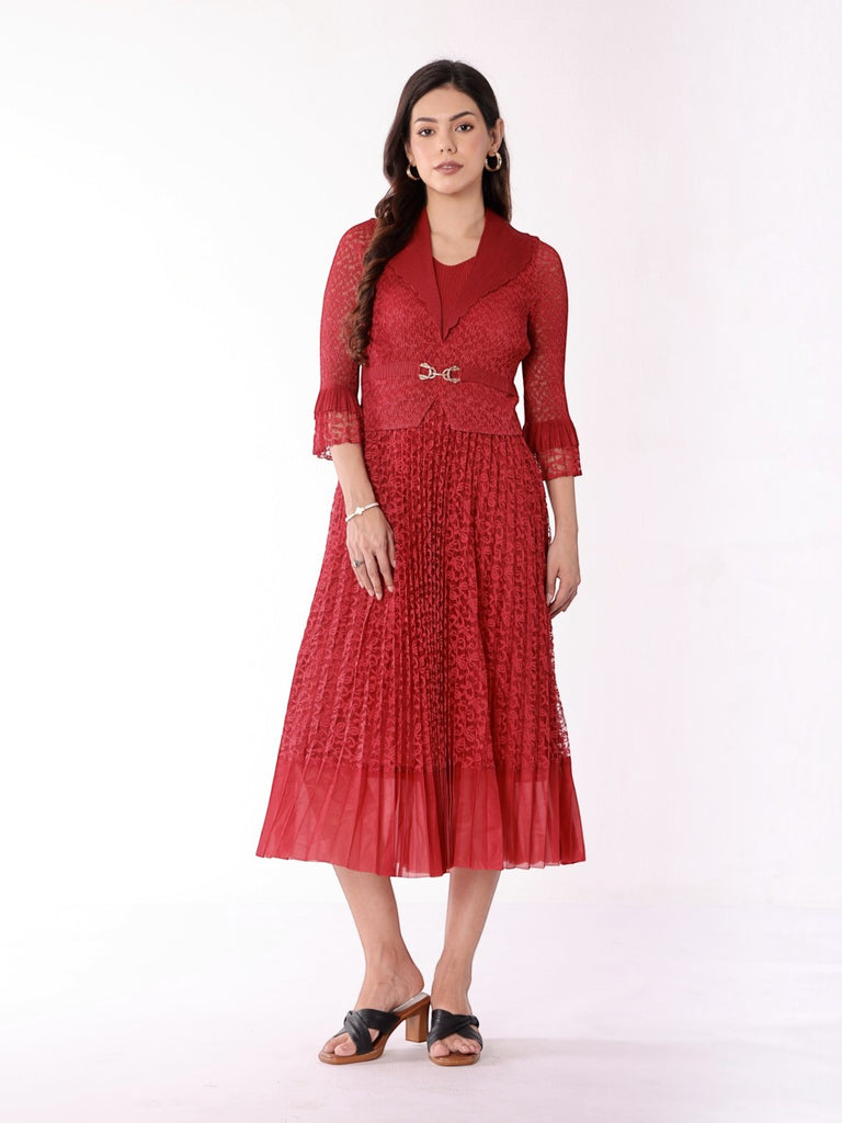 Pleated Magic Flared Dress