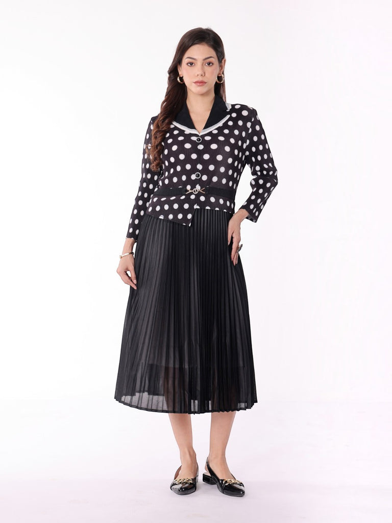 Pleated Magic Flared Dress