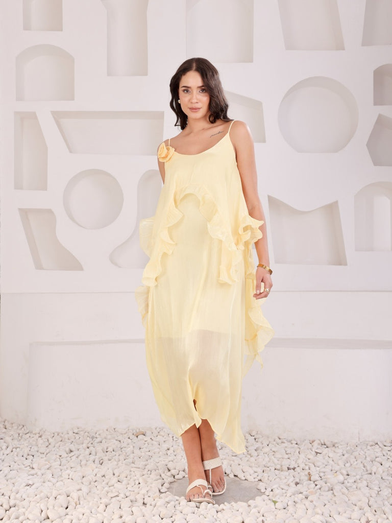 Flowy Floral Ruffel Dress