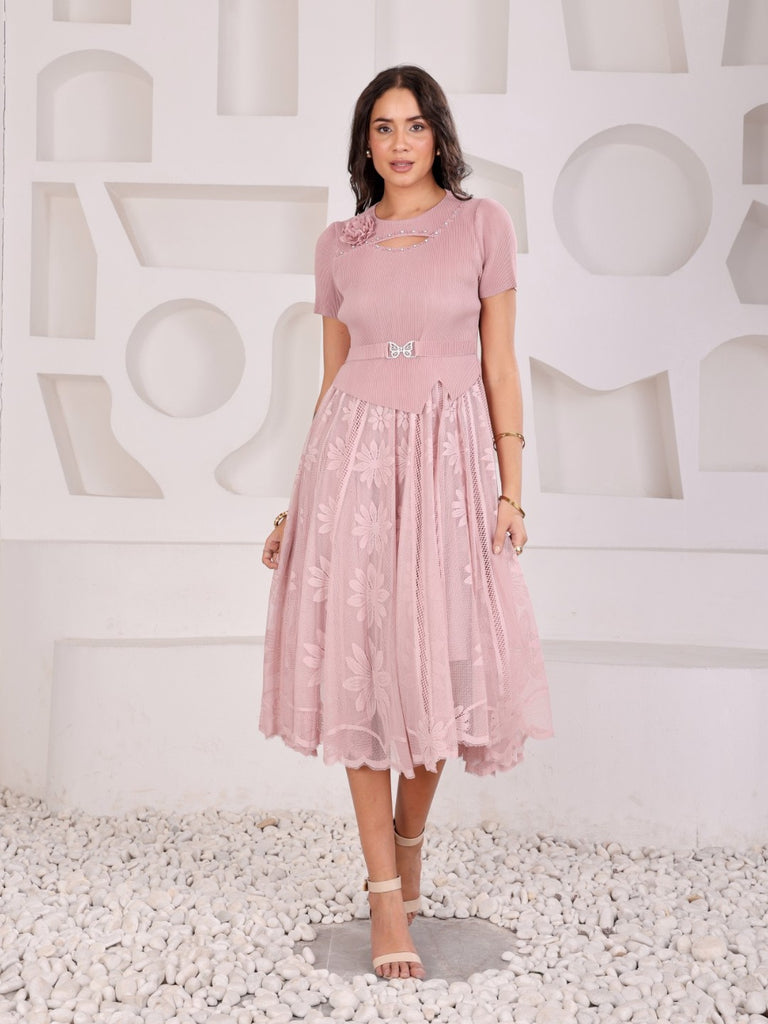 Pleated Magic Flared Dress