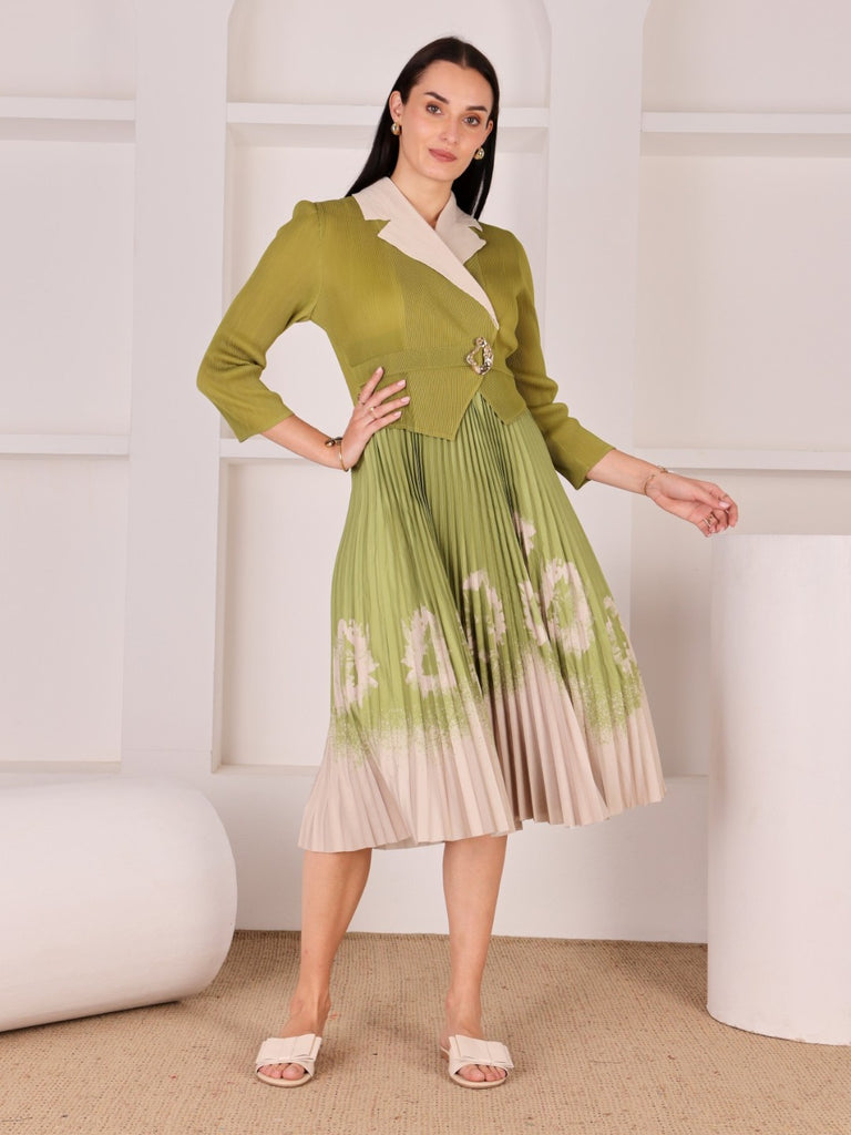 Pleated Magic Flared Dress