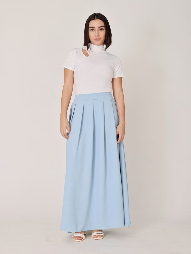 Long Pleat Maxi Aline Skirt