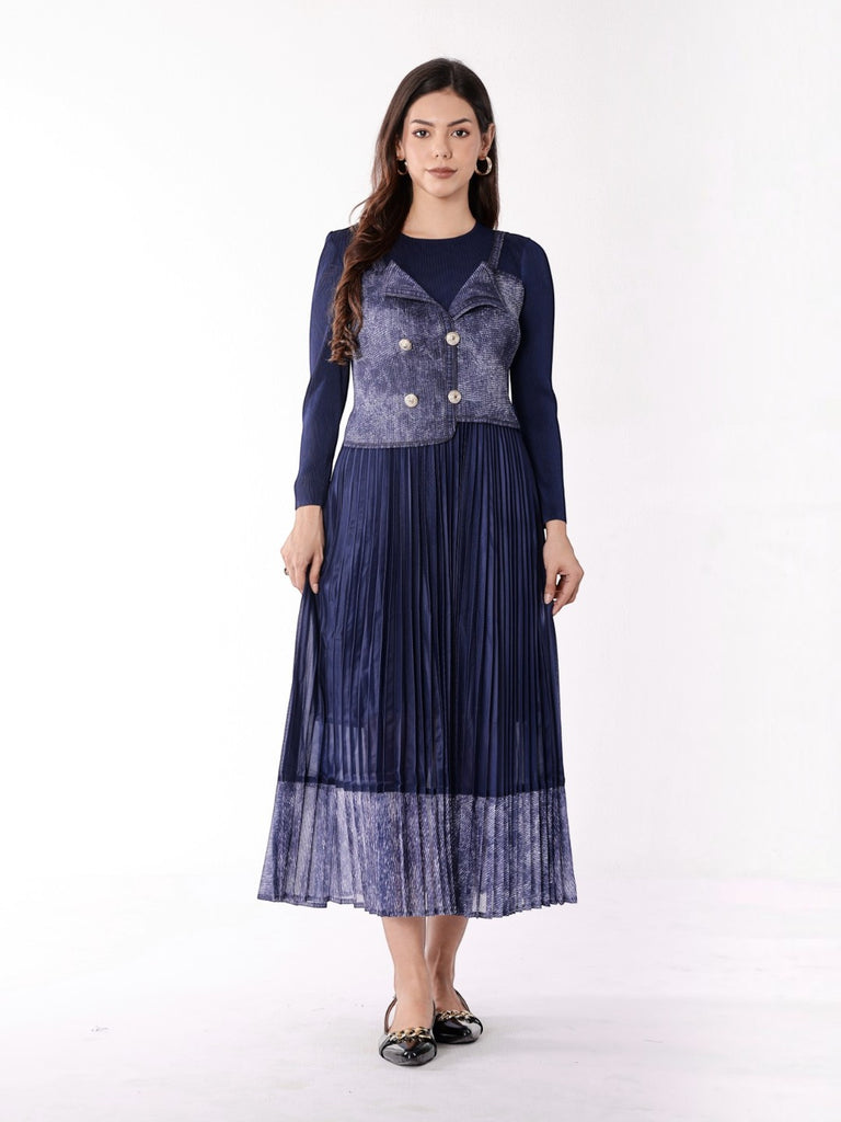 Pleated Magic Flared Dress