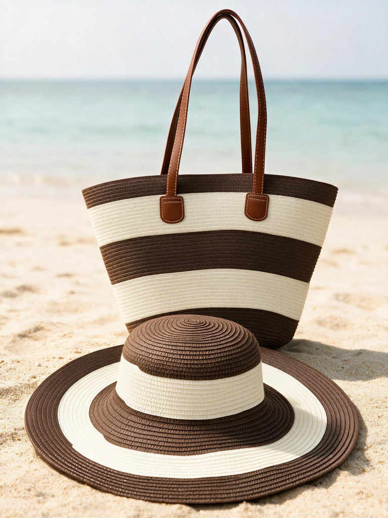 Summer Beach Tote Bag & Hat