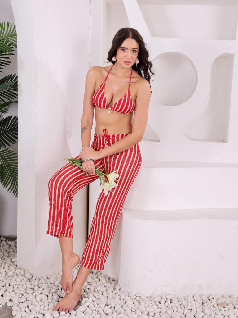 3pc Swim Set with Crochet Pant