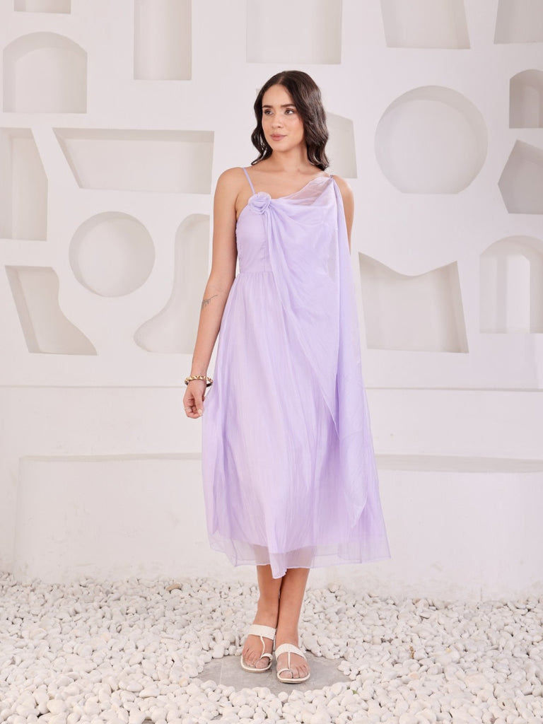 Flowy Midi Silhouette Dress