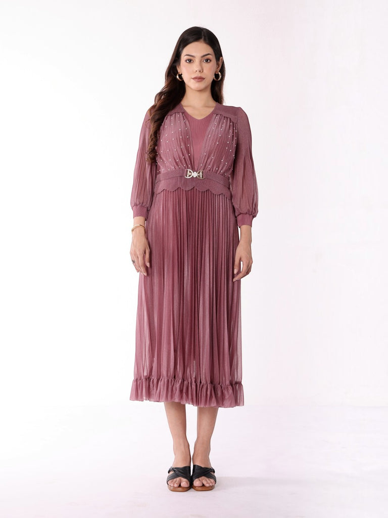 Pleated Magic Flared Dress