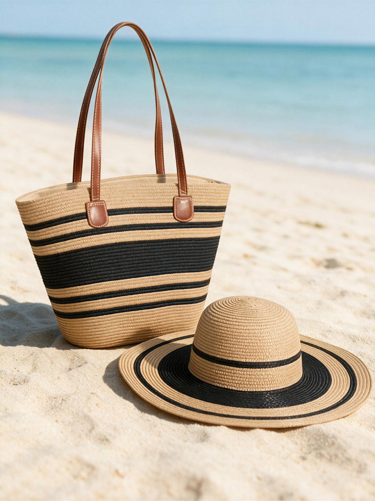 Summer Beach Tote Bag & Hat