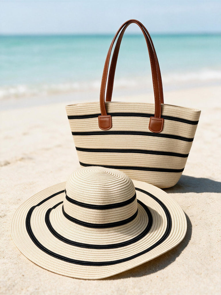 Summer Beach Tote Bag & Hat