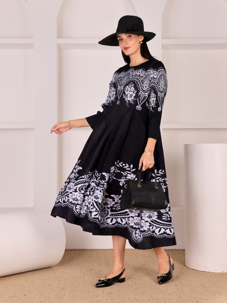Pleated Pop Magic Flared Dress